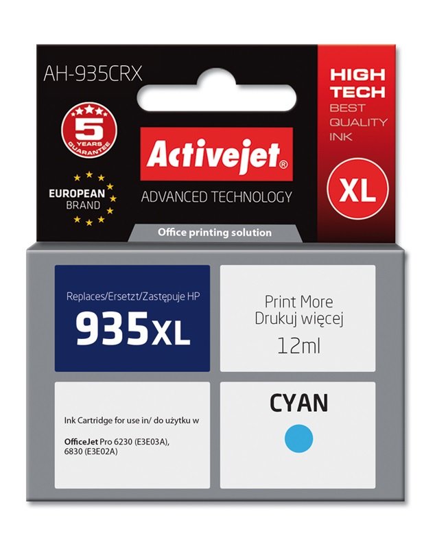 EAN 5901443098980 - Activejet AH-935CRX cartucho de tinta 1 pieza(s) Compatible Alto rendimiento (XL) Cian imagen 2