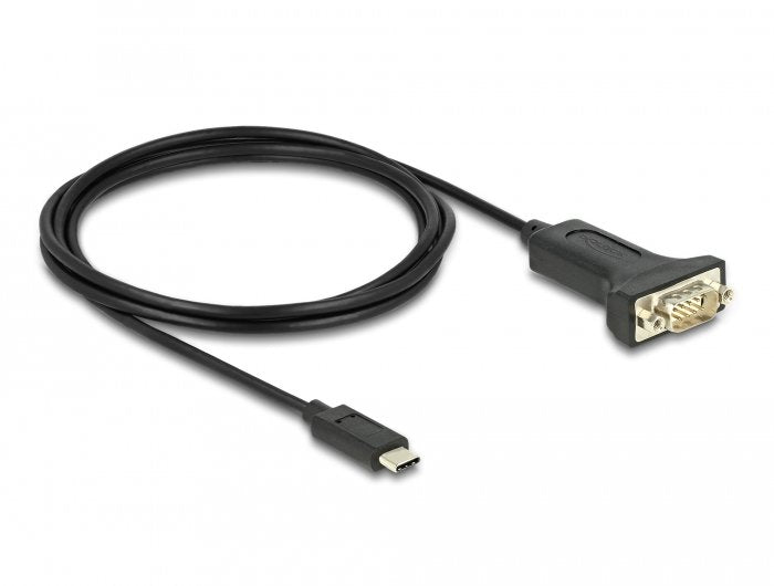 Delock Adapter Usb Type-C Zu 1 X Seriell Rs-232 D-Sub 9 Pin Stecker Mit Muttern 2 M