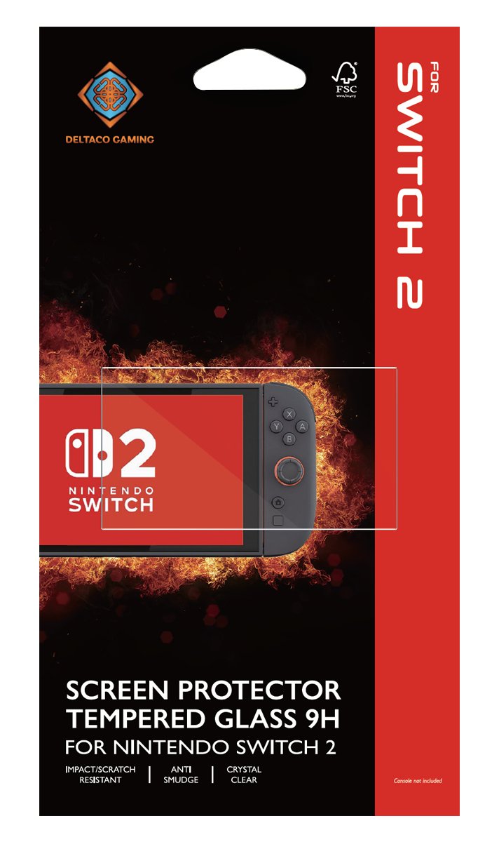 Deltaco Displayschutzfolie Nintendo Switch 2 Crystal Clear