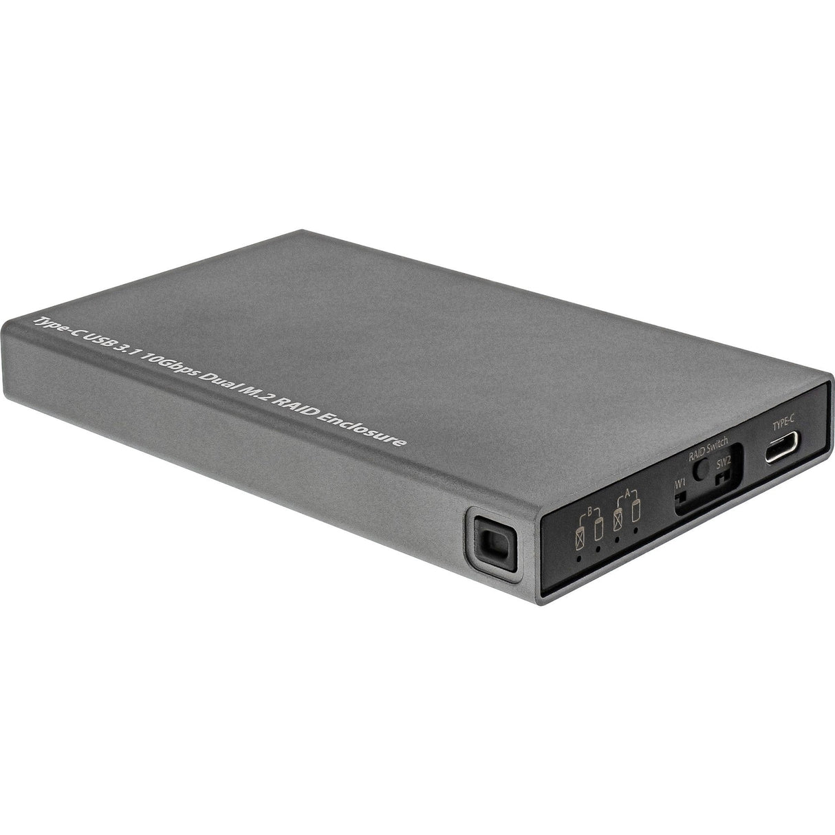 Ext. Inline Caja Usb 3.1 Raid, Para Ssd Dual M.2, Con Puerto Usb Tipo C