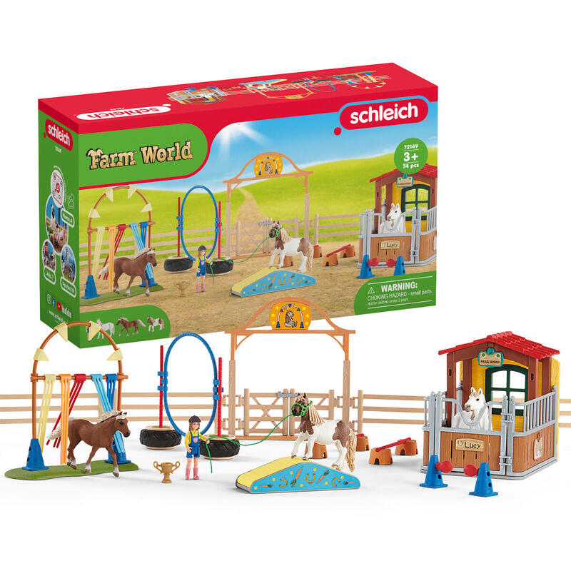 Figura De Juguete Schleich Agility At The Horse Box 72149