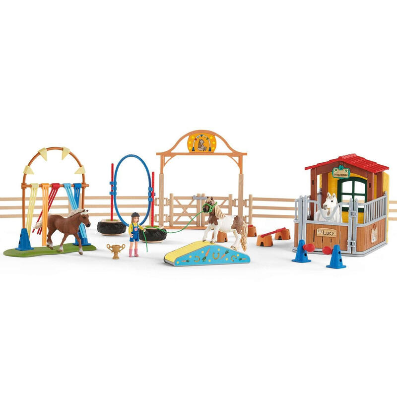 Figura De Juguete Schleich Agility At The Horse Box 72149