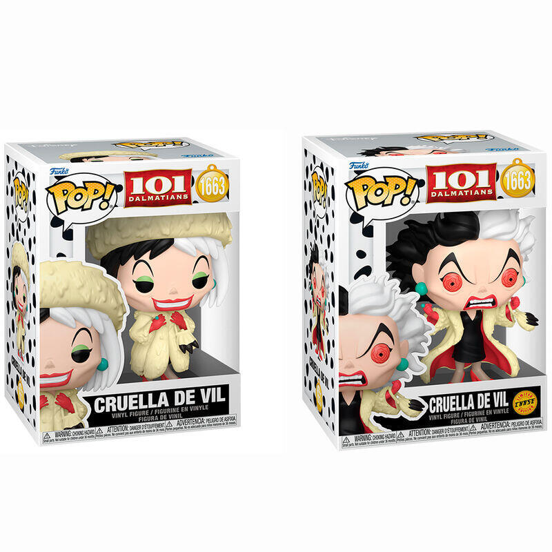 Figura Pack De 6 Unidades Pop Disney 101 Dalmatas Cruella De Vil 5 + 1 Chase