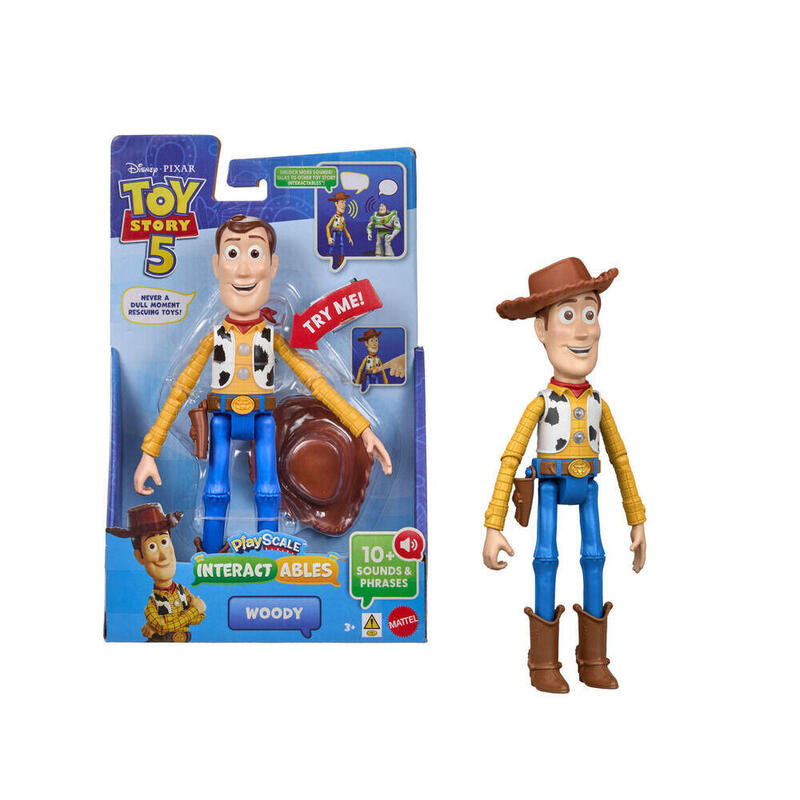Figura Parlanchina Woody Toy Story 5 Disney Pixar 23cm Español