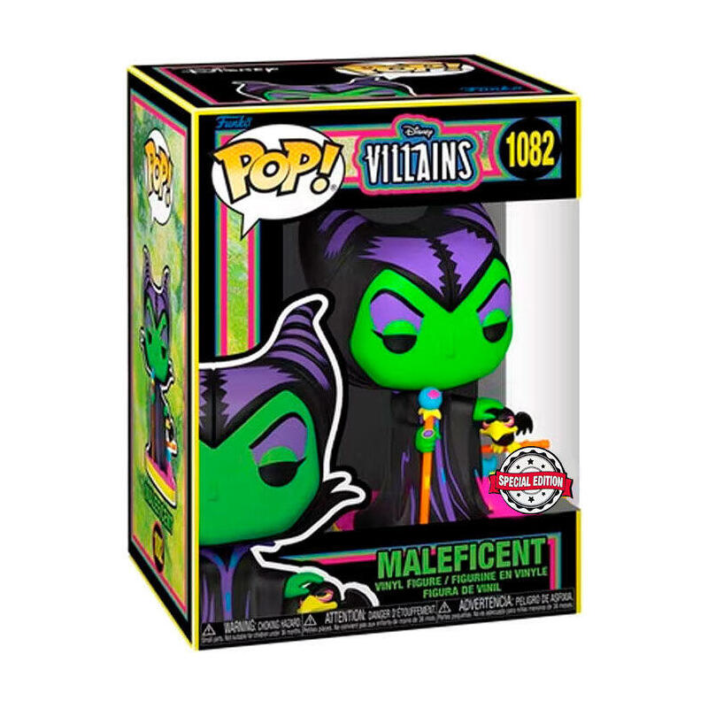 Figura Pop Disney Villains Maleficent Black Light Exclusive