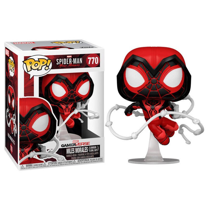 Figura Pop Marvel Spiderman Miles Morales Crimson Cowl Suit