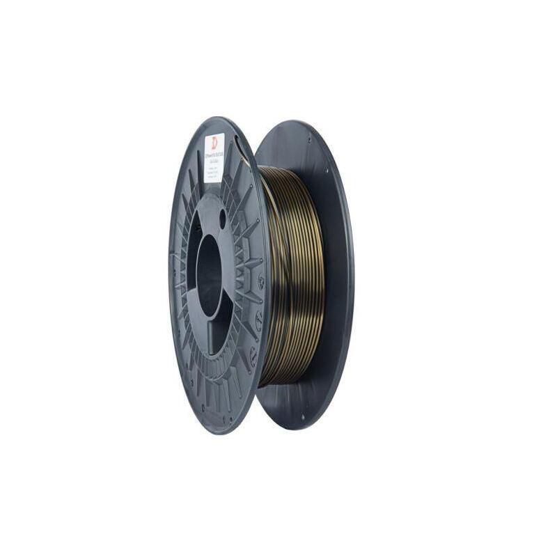 Filamento 3dpower Pla Silk 1.75mm 0.3kg Dorado/Negro Color Dual - 3dp287