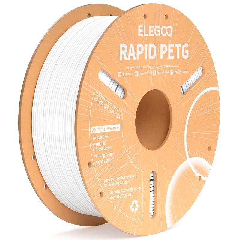 Elegoo Rapid Petg Blanco Para Impresoras 3d Fdm - Filamento 1.75mm Bobina De 1kg