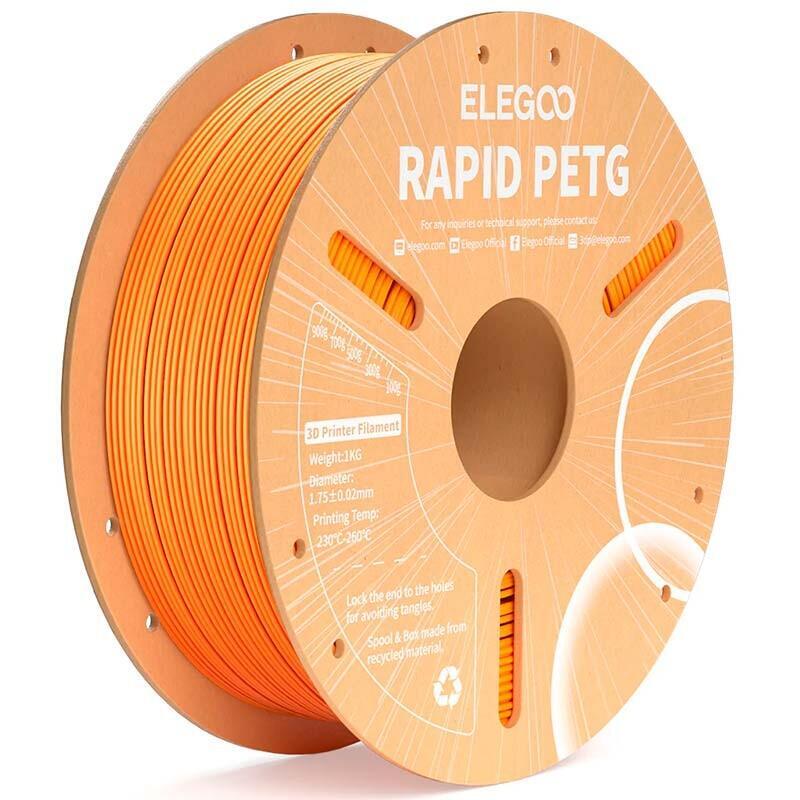 Elegoo Rapid Petg Naranja Para Impresoras 3d Fdm - Filamento 1.75mm Bobina De 1kg