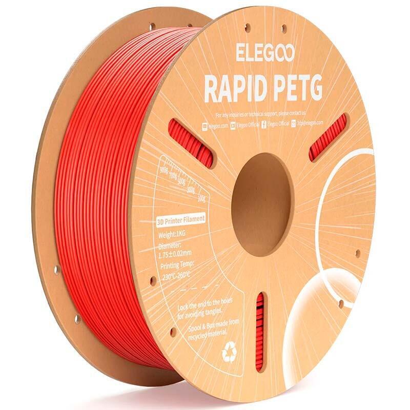 Elegoo Rapid Petg Rojo Para Impresoras 3d Fdm - Filamento 1.75mm Bobina De 1kg
