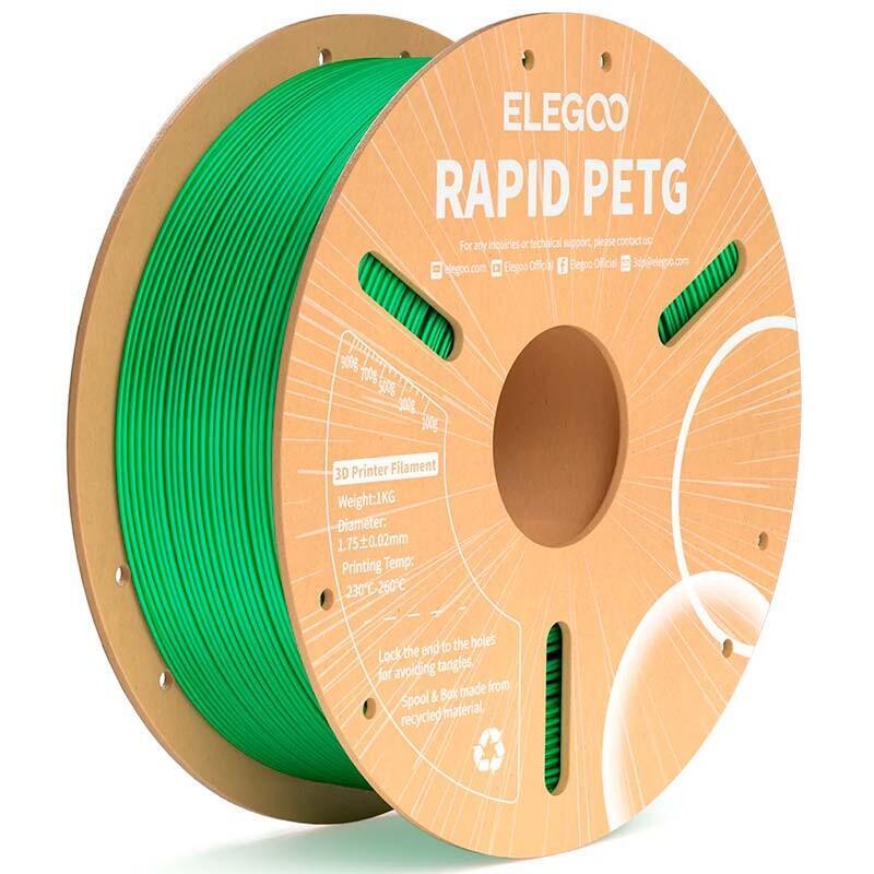 Elegoo Rapid Petg Verde Para Impresoras 3d Fdm - Filamento 1.75mm Bobina De 1kg