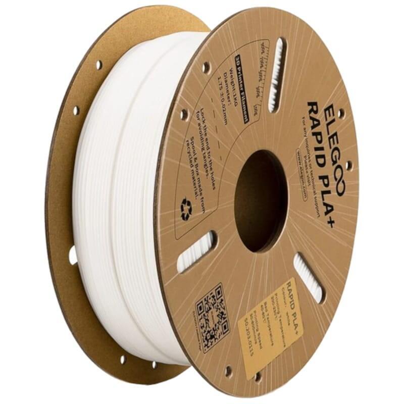 Filamento Elegoo Rapid Pla + (Plus) Blanco - 1.75mm - Impresión De Alta Velocidad Hasta 600mm/S - Bobina De 1kg