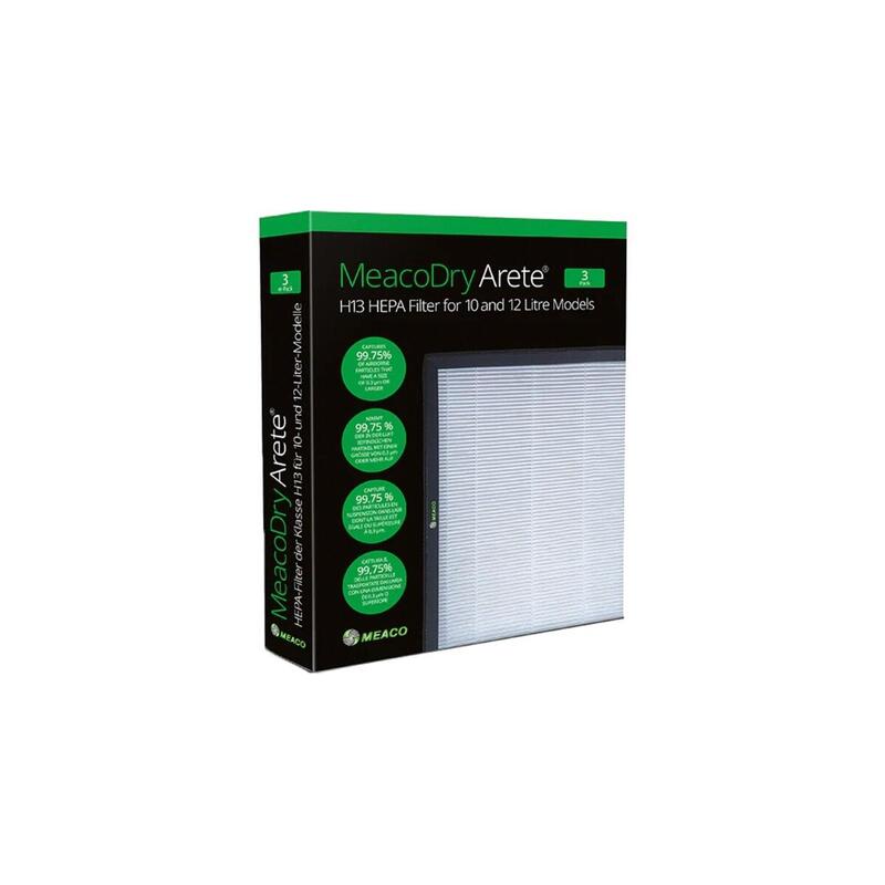 Filtro Hepa Meaco Dry Arete One H13 10l/12l, 3 Piezas Para Deshumidificador Meaco Dry Arete One 10l Y 12l Aretehepa10l/12leu