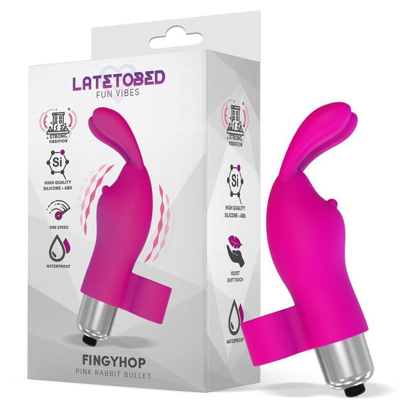Fingyhop Bala Vibradora Con Conejito Silicona Rosa
