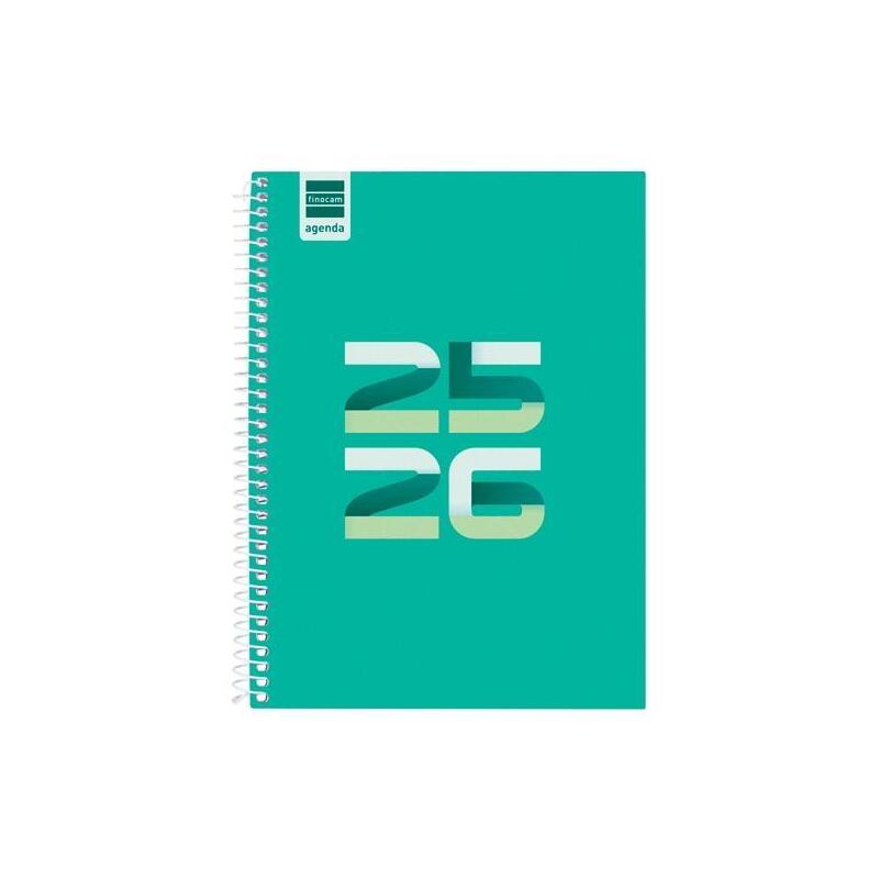 Finocam Agenda Cool Para Estudiantes Espiral 4º Svh Verde 2025-2026