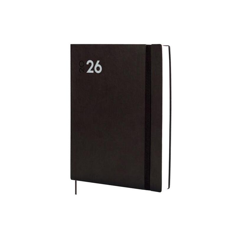 Finocam Agenda Dynamic Mara Y12-210x270mm 1dp Tapa Blanda Negro 2026 Catalán