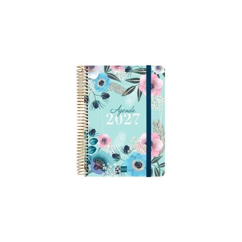 Finocam Agenda Espiral Cloe E10-155x212mm 1dp Tapa Dura Azul 2027