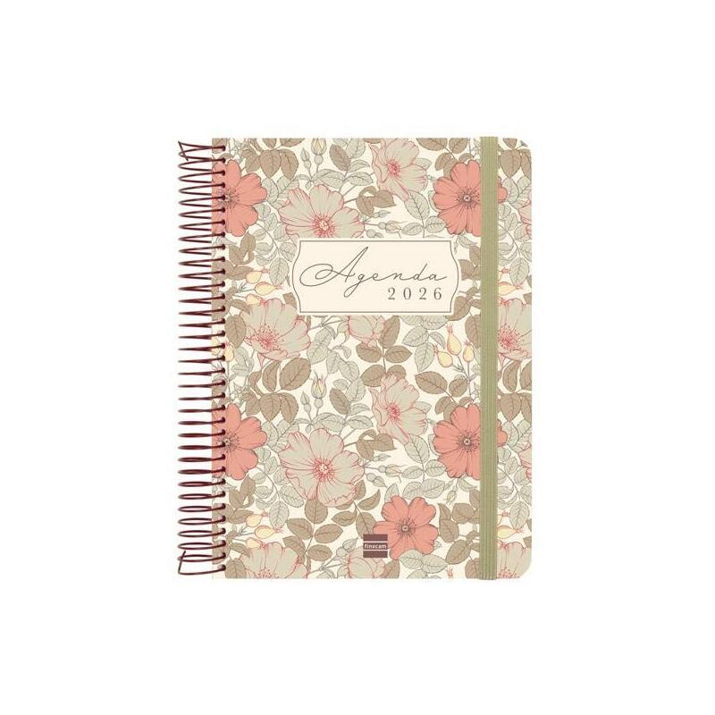 Finocam Agenda Espiral Cloe E10-155x212mm 1dp Tapa Dura Marrón 2026