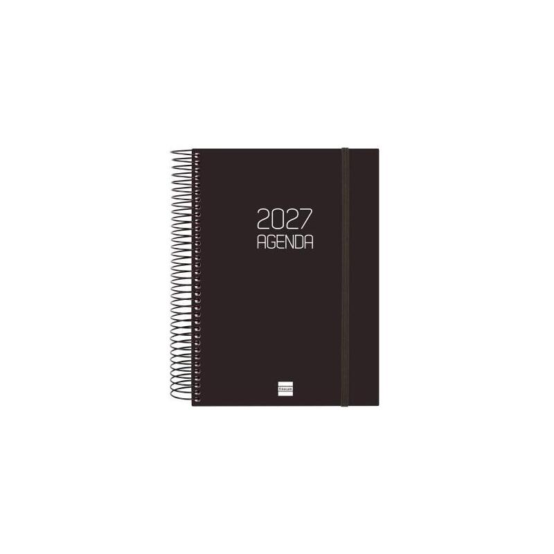 Finocam Agenda Espiral Opaque E10-155x212mm 1dp Tapa Pp Negro 2027
