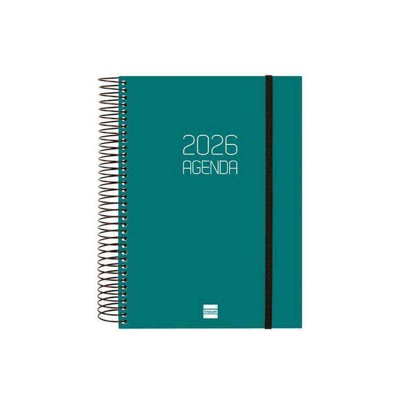 Finocam Agenda Espiral Opaque E10-155x212mm 1dp Tapa Pp Verde 2026