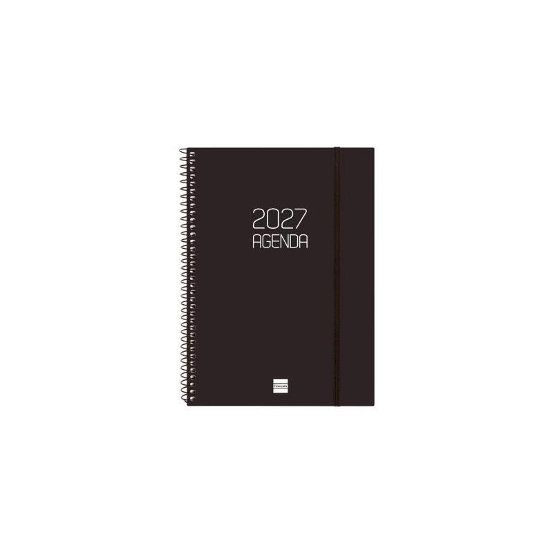 Finocam Agenda Espiral Opaque E10-155x212mm Svh Tapa Pp Negro 2027
