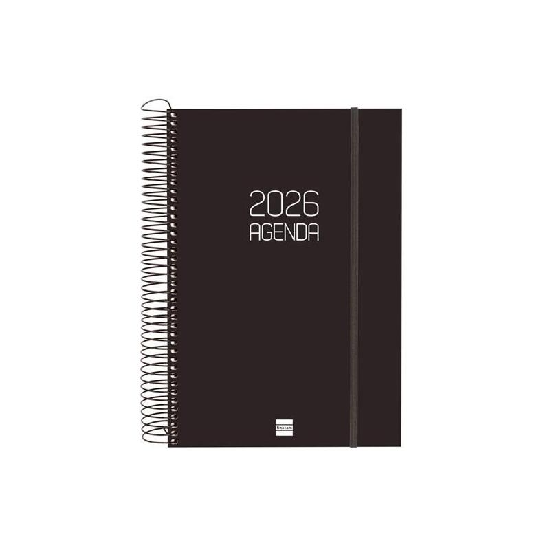 Finocam Agenda Espiral Opaque E11-165x242mm 1dp Tapa Pp Negro 2026