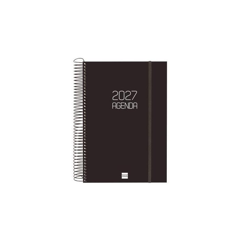 Finocam Agenda Espiral Opaque E11-165x242mm 1dp Tapa Pp Negro 2027