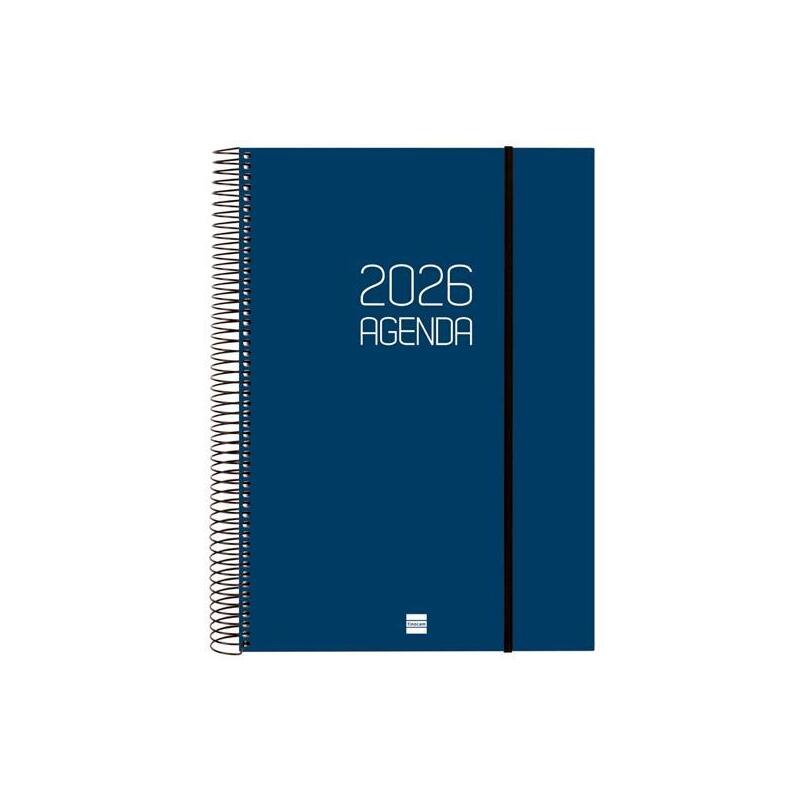 Finocam Agenda Espiral Opaque E40-210x297mm 1dp Tapa Pp Azul 2026