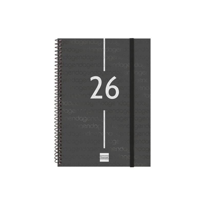 Finocam Agenda Espiral Year E10-155x212mm Svh Tapa Pp Negro 2026