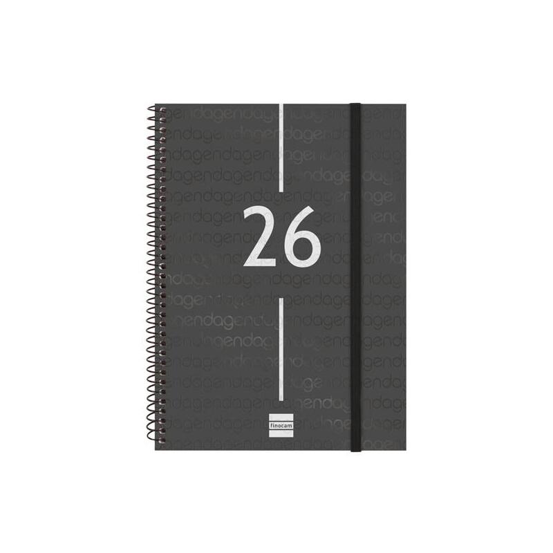 Finocam Agenda Espiral Year E10-155x212mm Svv Tapa Pp Negro 2026