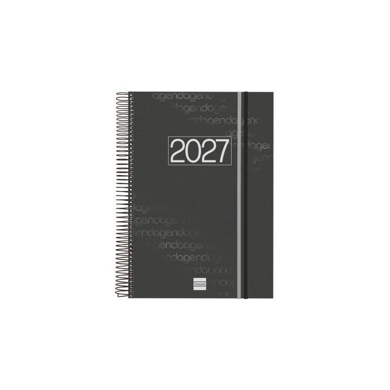 Finocam Agenda Espiral Year E40-210x297mm 1dp Tapa Pp Negro 2027