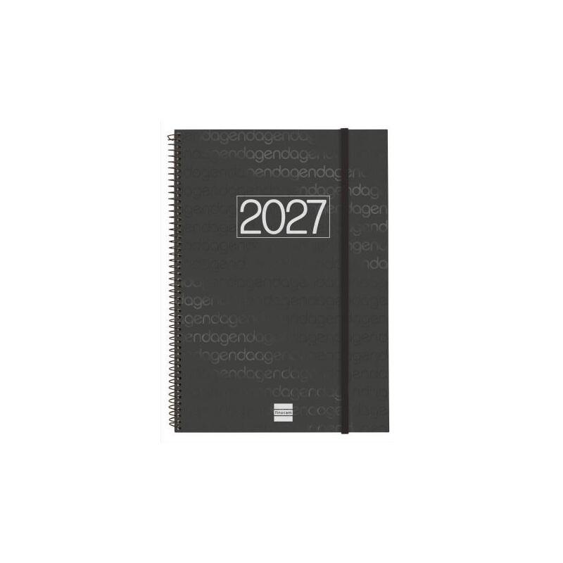 Finocam Agenda Espiral Year E40-210x297mm Svh Tapa Pp Negro 2027