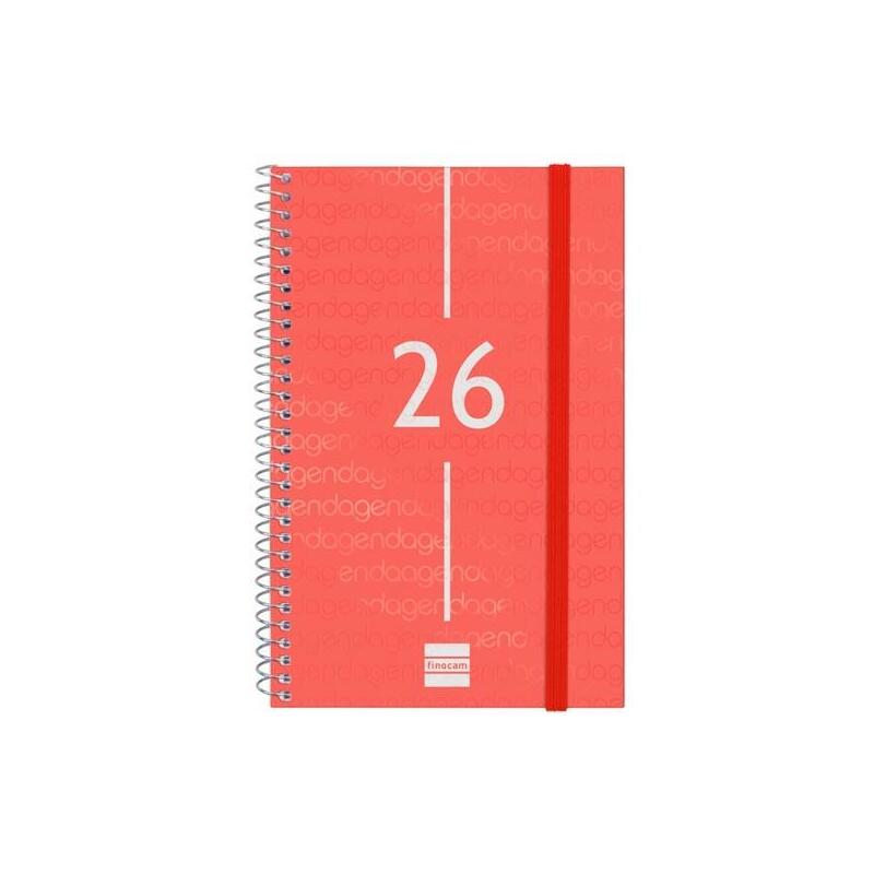 Finocam Agenda Espiral Year E5-117x181mm Svh Tapa Pp Rojo 2026