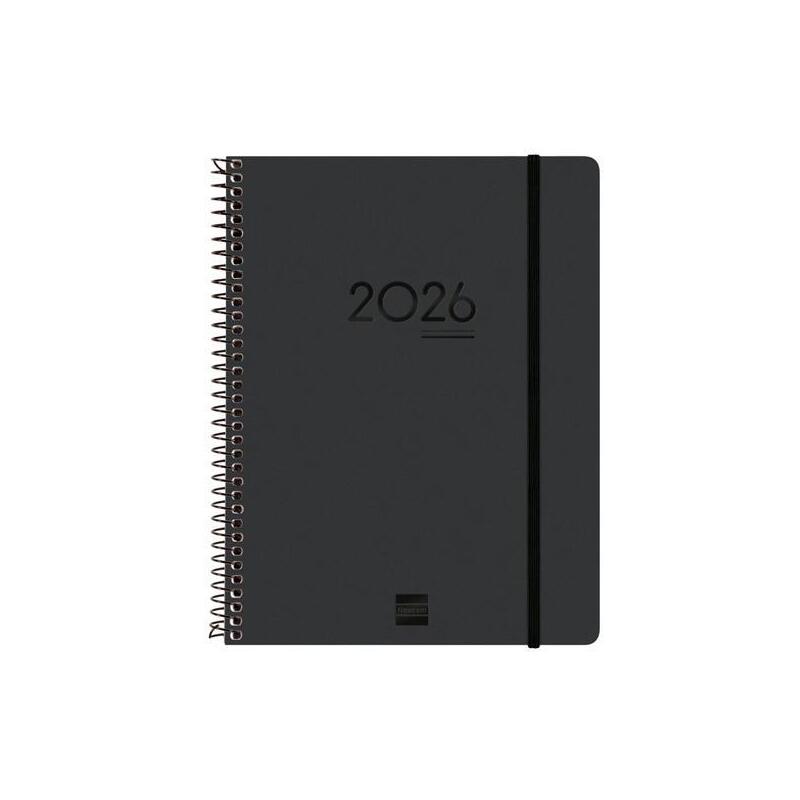 Finocam Agenda Ikon Espiral 16 Meses E10 Svv Cierre C/Goma Tapa Pp Negro 2025-2026