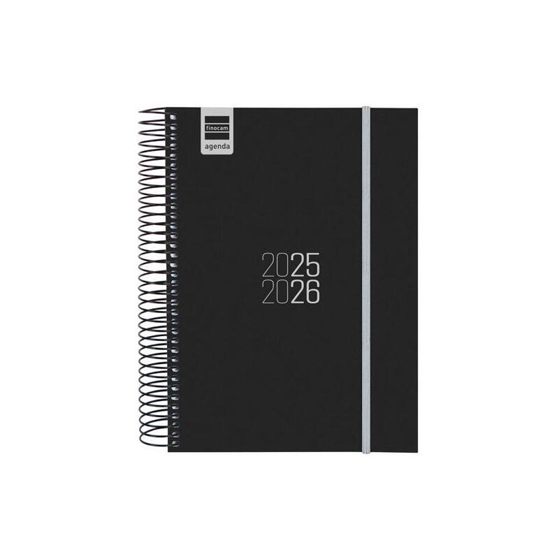 Finocam Agenda Para Estudiantes Espiral E10 - 155x212mm 1dp Negro 2025-2026
