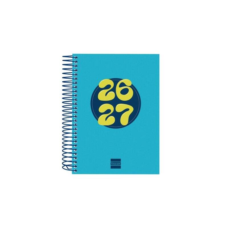 Finocam Cool Agenda Escolar 26/27 - 1 Dia Por Pagina - Formato 8º - 120x164mm - Tapas De Carton Forrado - Papel De