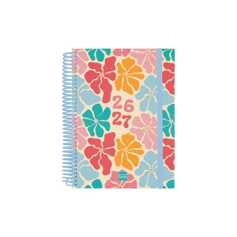 Finocam Diva Agenda Escolar 26/27 - 1 Dia Por Pagina - Formato 4º - 155x212mm - Tapas De Carton Forrado - Papel De