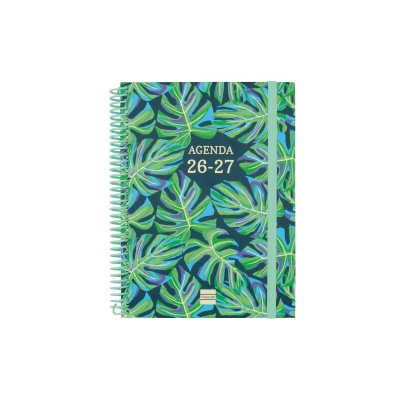 Finocam Diva Agenda Escolar 26/27 - Semana Vista Horizontal - Formato 4º - 155x212mm - Tapas De Carton Forrado - Papel