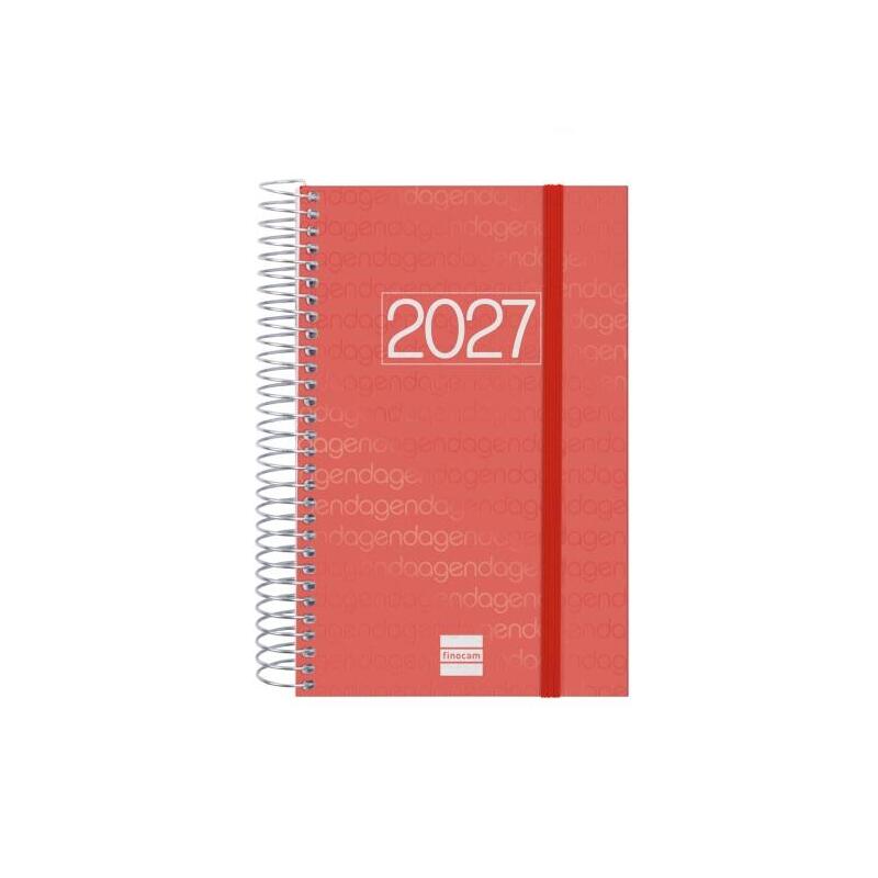 Finocam Espiral Basics Year Agenda - Anual 2027 - 1 Dia Por Pagina - Formato E5 - 117x181mm - Espiral - Tapa De