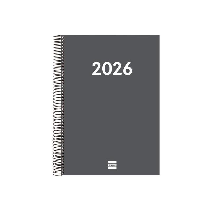 Finocam Espiral Recambio Anual 2026 Para Agendas Duo - Anual 2026 - Formato E40 - 230x29x297mm - 1 Dia Por Pagina -