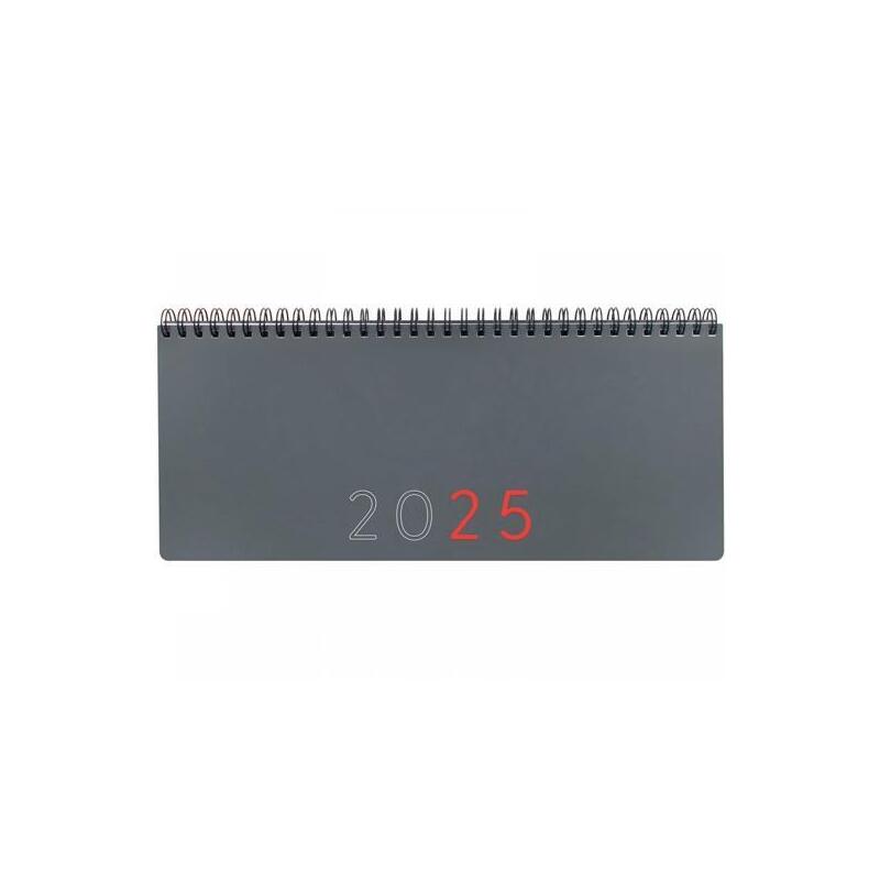 Finocam Planificador Agenda Anual + Notas 290x116mm Semana Vista Gris Internacional