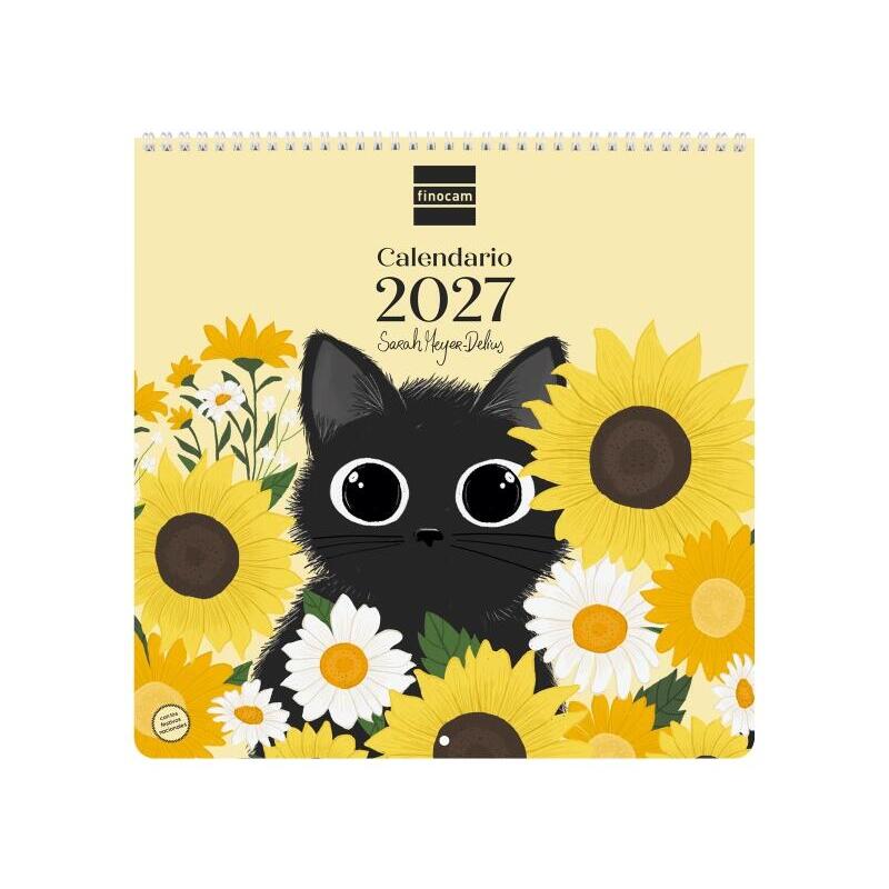 Finocam Sarah Meyer-Delius Calendario De Pared - Anual 2027 - Mes Vista - 300x300mm - Papel De 170g/M2 - Ilustraciones