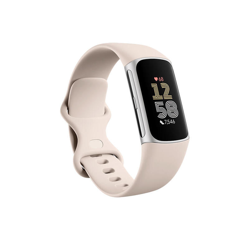 Fitbit Charge 6 Pulsera De Actividad Con Gps, Ecg Y Nfc Porcelana/Aluminio Plateado