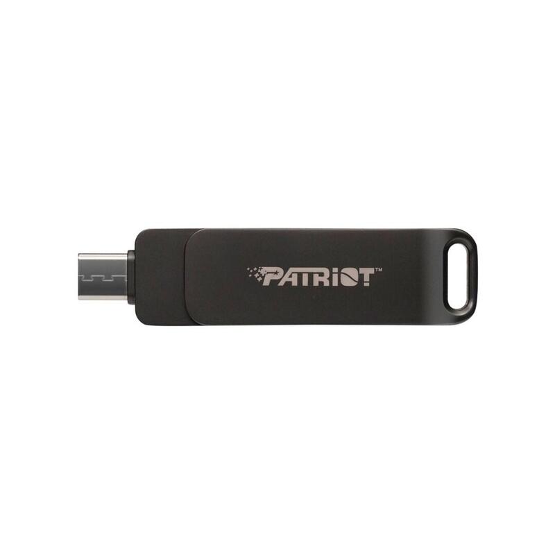 Flashdrive Patriot Rage R550 512gb 100 Mb/S Usb A+C Diseño Giratorio (Pe512gr550dsad) Negro