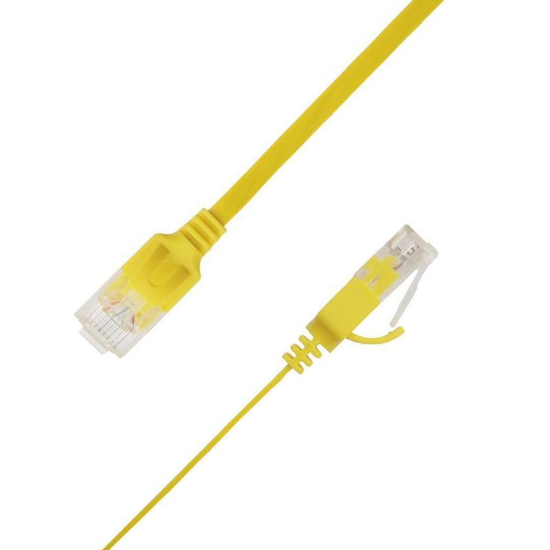 Flat U/Utp Cat6a Yellow 3.5m Awg 34/7, Pvc, 1x4mm Utp-Fl6a-00350-Gl