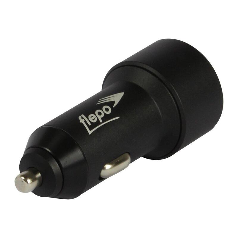 Flepo Fuente De Alimentación Kfz 2-Vías 12v-24v - Max 4a - Quick Charge 3.0