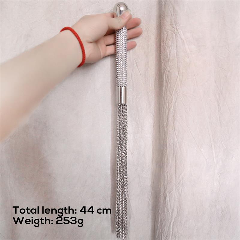 Flogger De Cadenas Con Mango Con Brillantes