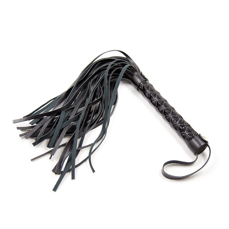Flogger Con Patrón De Diamante Negro