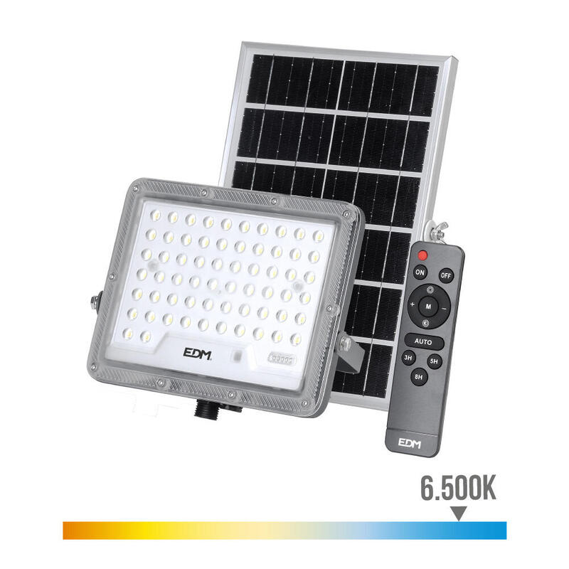 Foco Proyector Solar Slim 50w 600lm 6.500k Edm