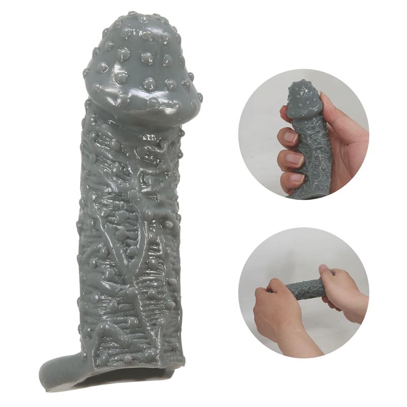 Pretty Love - Funda Realística Alargadora Y Retardante Para Pene Modelo 2 Gris